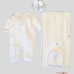 Set Neonato BIMBI CHIC Samuel Bianco<BR/> SET SAMUEL CIELO BIMBI CHIC 