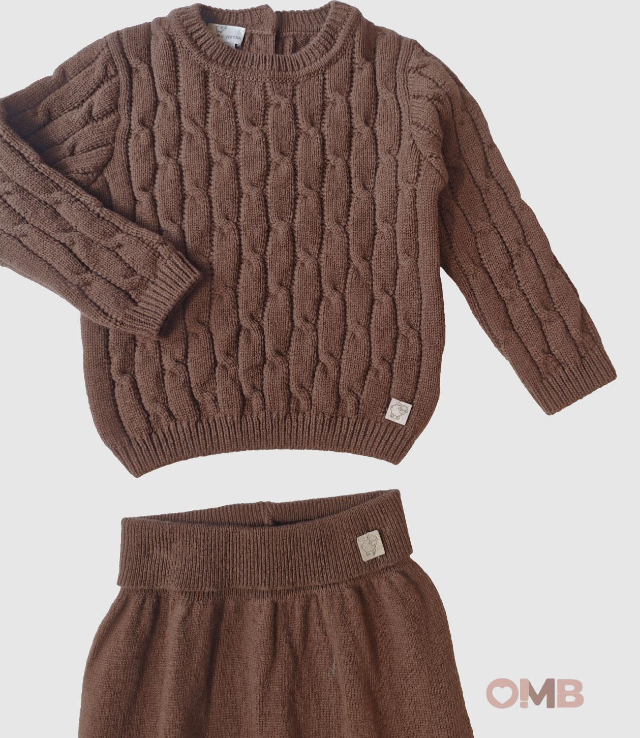 Completo Maglificio Verona neonato 45490 Marrone 45490 MARRONE MAGLIFICIO VERONA 