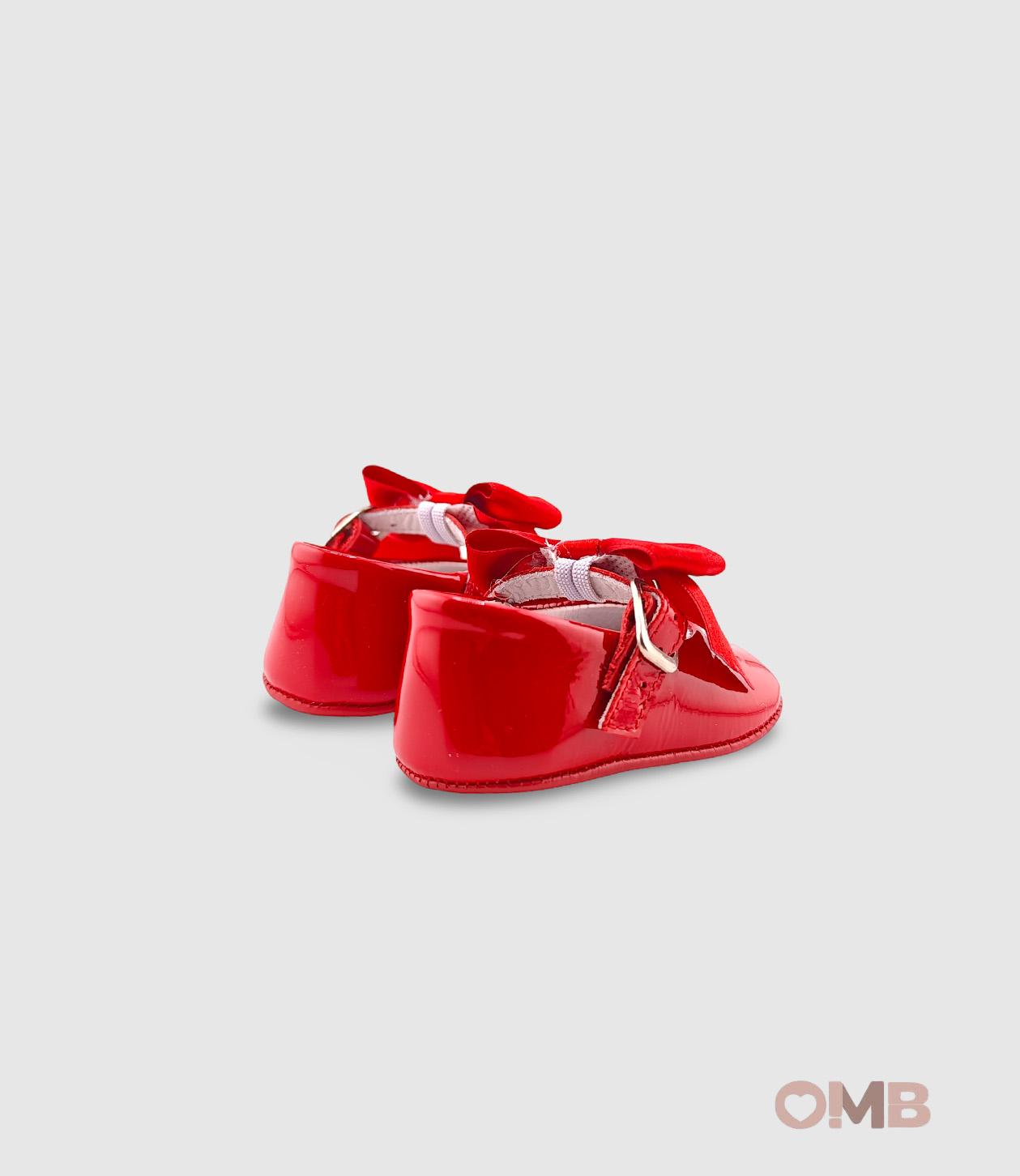 Scarpe culla PANYNO neonata A3501 Rosse A3501 PIEL CHAROL ROJO PANYNO 