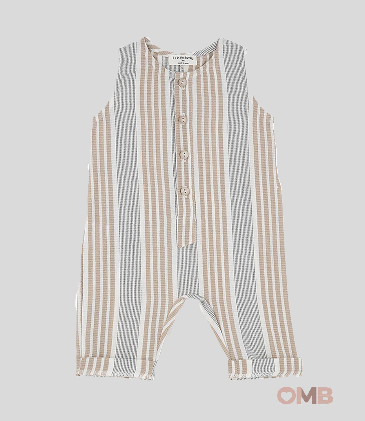 Salopette Neonato 1+inthefamily Pius Petrolio PIUS RIGA 1+INTHEFAMILY 