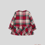 Abito neonata ABEL&LULA 5509 Rosso<BR/> 5509 QUADRI ABEL&LULA 