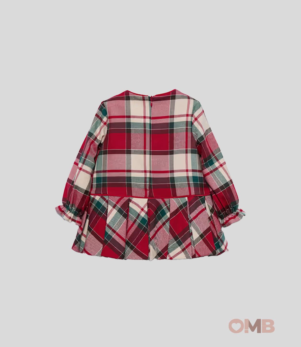 Abito neonata ABEL&LULA 5509 Rosso<BR/> 5509 QUADRI ABEL&LULA 