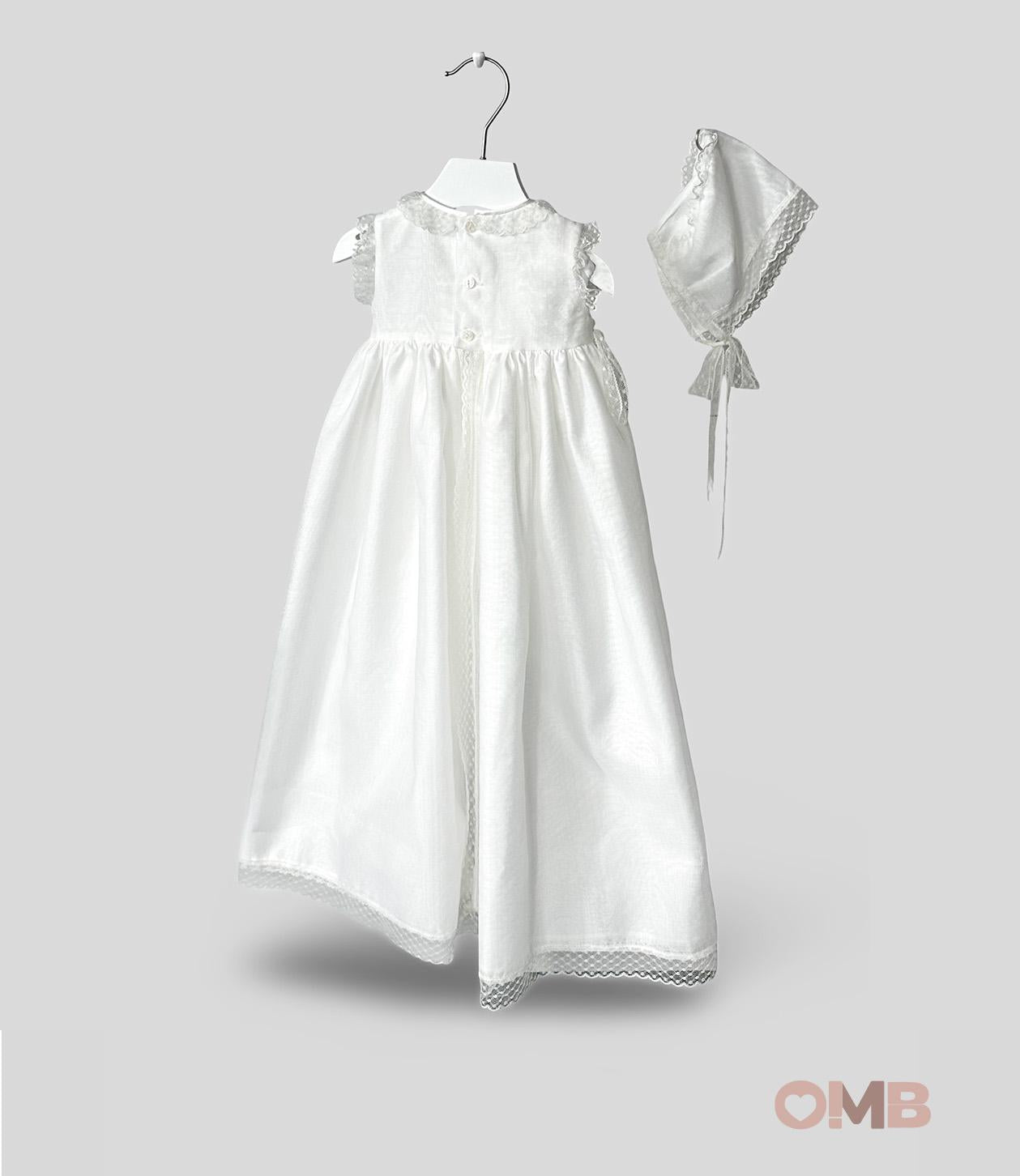 Abito Neonata NISERET 5593 Bianco 5593 PANNA NISERET 