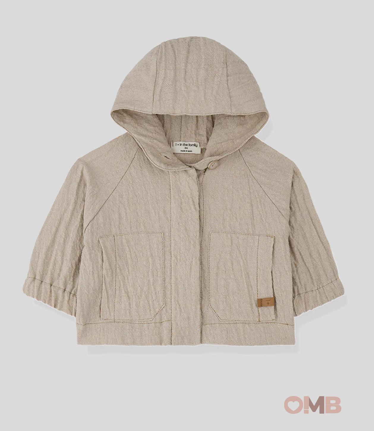 Giubbino Neonata 1+inthefamily Genis beige GENIS BEIGE 1+INTHEFAMILY 