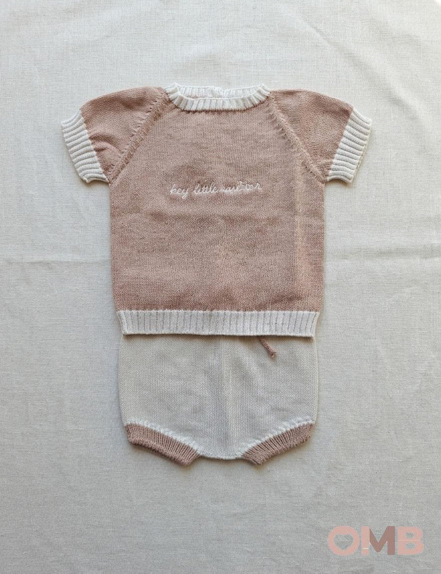 Completo neonato LI & ME 67276728 Rosa 6727-6728 PANNA/ROSA LI & ME 