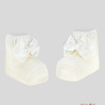 Calzino neonata Condor 2006/4 Latte fiocco cotone grosgrain<BR/> 2006/4 202 CONDOR 