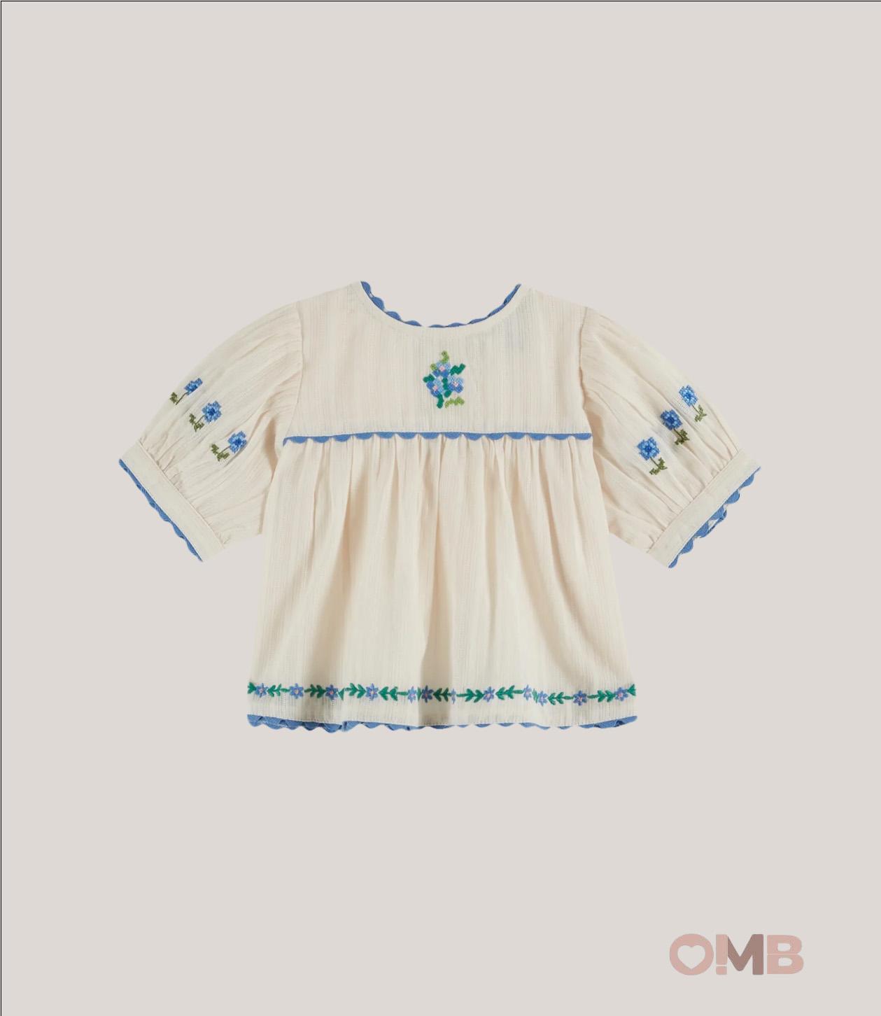 Blusa EMILE ET IDA neonata AD043 Panna AD043 PANNA-BLU EMILE ET IDA 