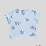 T-shirt neonato Play Up 11054 azzurra 11054 AZZURRO PLAY UP 